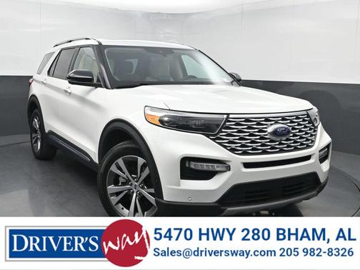 Star White Metallic Tri-Coat 2020 Ford Explorer Platinum