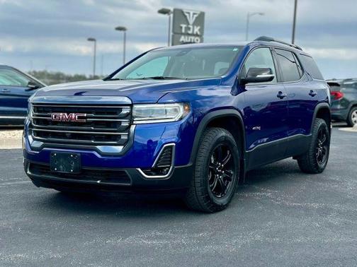 Blue 2023 GMC Acadia AT4