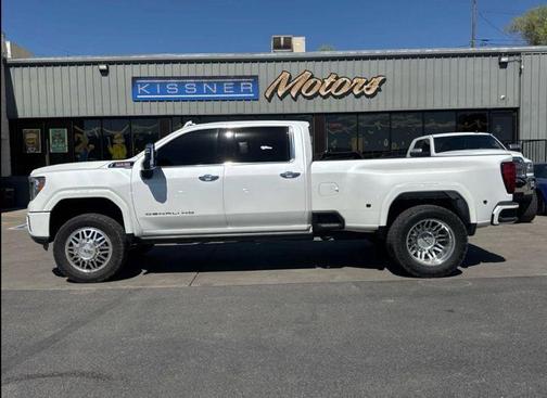 White Frost Tri-Coat 2023 GMC Sierra 3500 Denali