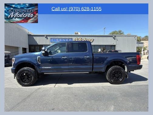 Blue 2020 Ford F-350 Platinum