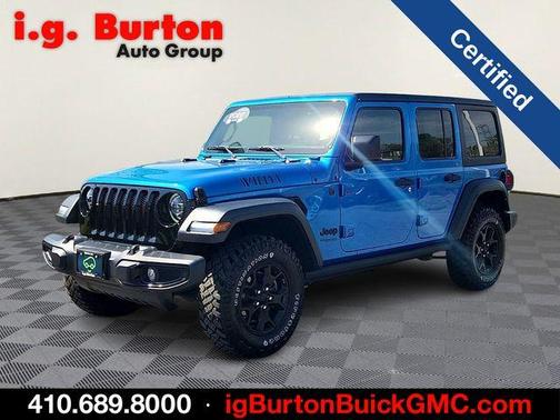 Hydro Blue Pearlcoat 2022 Jeep Wrangler Unlimited Sport