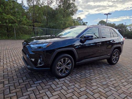 Midnight Black Metallic 2022 Toyota RAV4 Hybrid XLE Premium