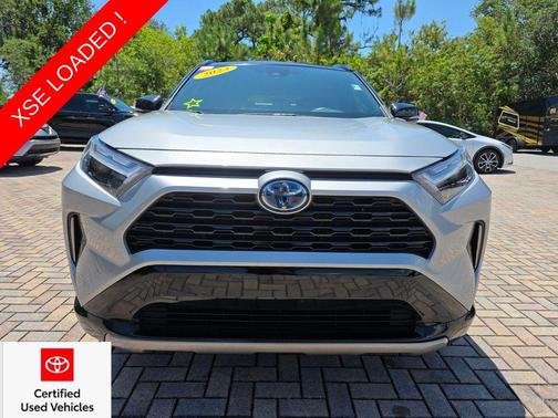 Silver Sky Metallic/Midnight Black Metallic 2023 Toyota RAV4 Hybrid SE