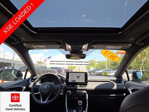 Silver Sky Metallic/Midnight Black Metallic 2023 Toyota RAV4 Hybrid SE