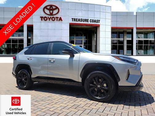 Silver Sky Metallic/Midnight Black Metallic 2023 Toyota RAV4 Hybrid SE