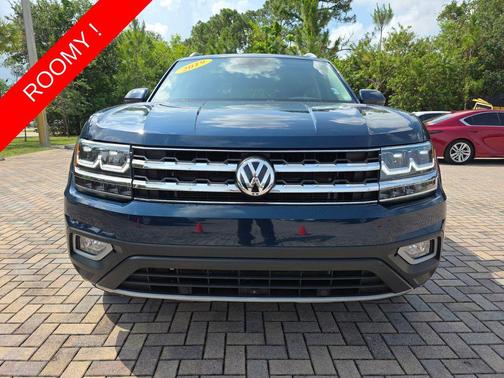 Blue 2019 Volkswagen Atlas 3.6L SEL Premium