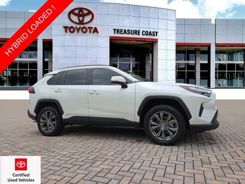 Blizzard Pearl 2022 Toyota RAV4 Hybrid XLE Premium