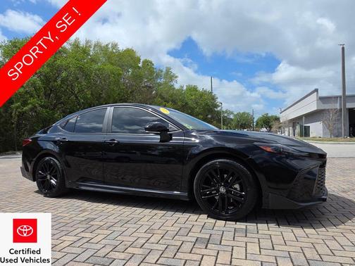Midnight Black Metallic 2025 Toyota Camry SE