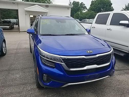 Neptune Blue 2021 Kia Seltos SX Turbo