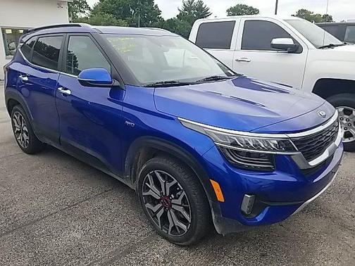 Neptune Blue 2021 Kia Seltos SX Turbo