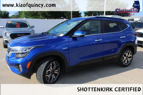 Neptune Blue 2021 Kia Seltos SX Turbo