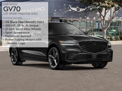 Vik Black 2026 Genesis GV70 2.5T Sport Prestige