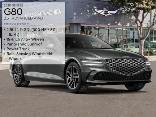 2026 Genesis G80 2.5T Advanced