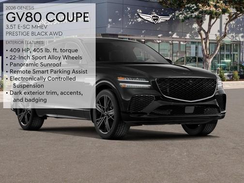Vik Black 2026 Genesis GV80 Coupe 3.5T e-SC Prestige Black