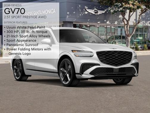 Uyuni White 2026 Genesis GV70 2.5T Sport Prestige