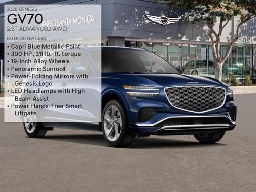 Capri Blue 2026 Genesis GV70 2.5T Advanced