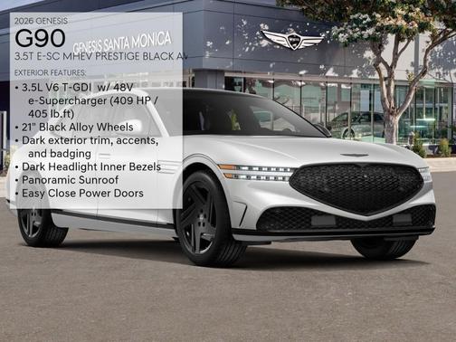 Uyuni White 2026 Genesis G90 3.5T e-SC Prestige Black