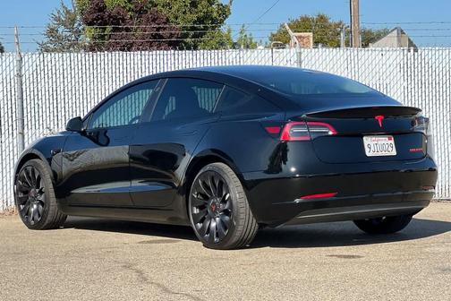 Solid Black 2023 Tesla Model 3 Performance