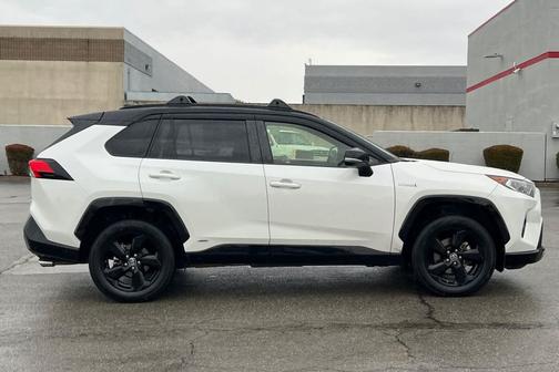 Blizzard Pearl w/Black Roof 2019 Toyota RAV4 Hybrid SE