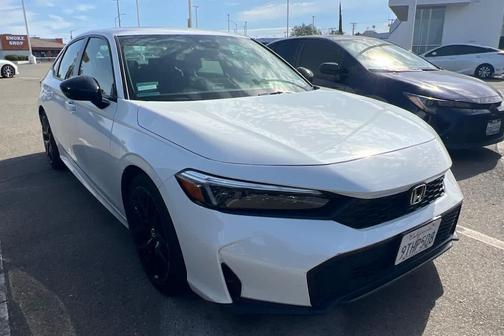 Platinum White Pearl 2025 Honda Civic Sport