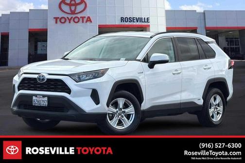 Super White 2021 Toyota RAV4 Hybrid LE
