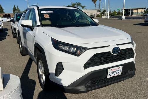 Super White 2021 Toyota RAV4 Hybrid LE