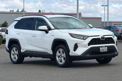 Super White 2021 Toyota RAV4 Hybrid LE