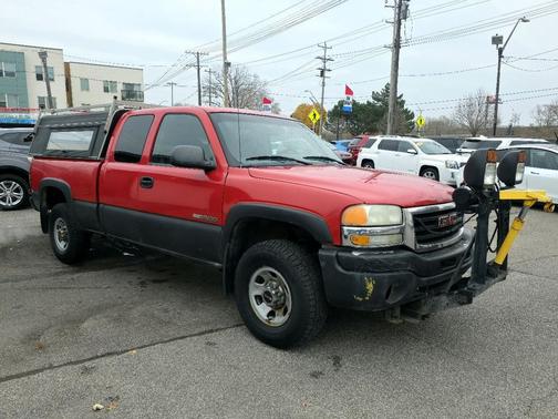 Fire Red 2003 GMC Sierra 2500 SLE Extended Cab