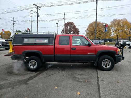 Fire Red 2003 GMC Sierra 2500 SLE Extended Cab