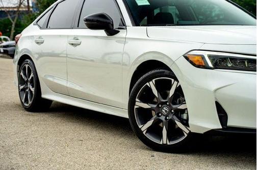 Platinum White Pearl 2026 Honda Civic Hybrid Sport Touring