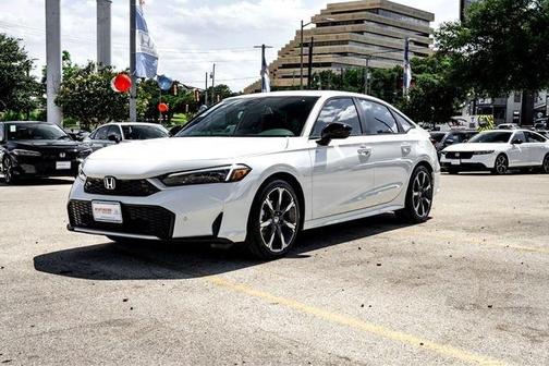 Platinum White Pearl 2026 Honda Civic Hybrid Sport Touring