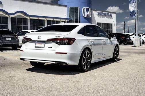 Platinum White Pearl 2026 Honda Civic Hybrid Sport Touring