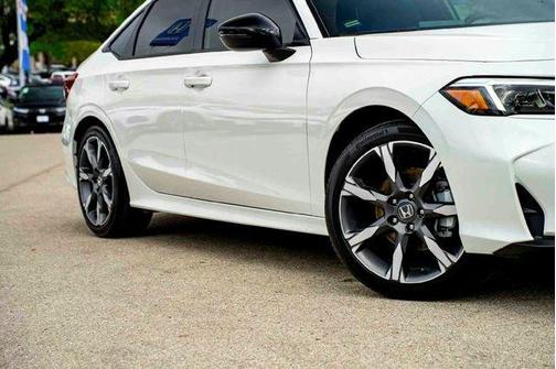 Platinum White Pearl 2026 Honda Civic Hybrid Sport Touring