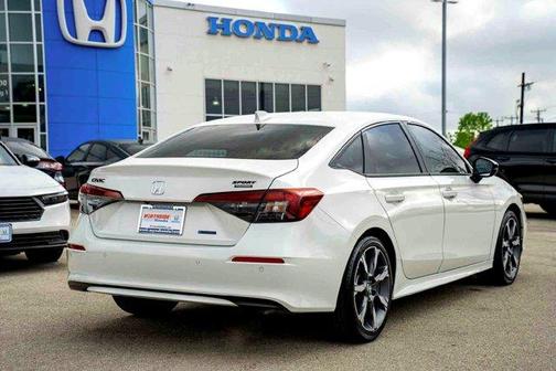 Platinum White Pearl 2026 Honda Civic Hybrid Sport Touring