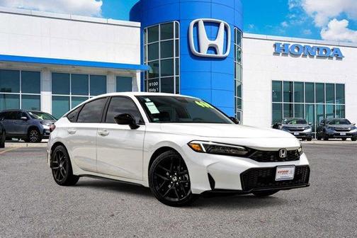 Platinum White Pearl 2025 Honda Civic Sport