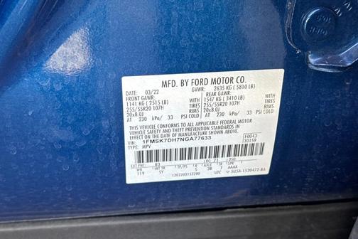 Atlas Blue Metallic 2022 Ford Explorer XLT