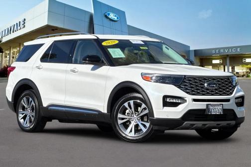 White Metallic 2020 Ford Explorer Platinum