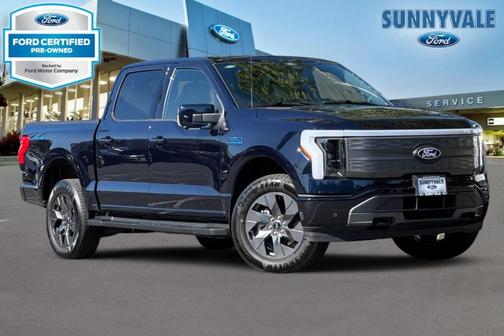 Blue Metallic 2024 Ford F-150 Lightning LARIAT
