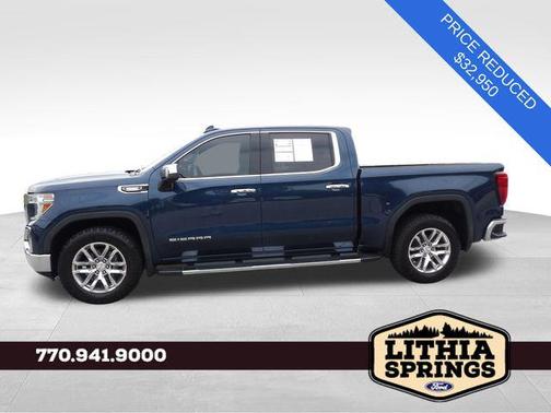Pacific Blue Metallic 2021 GMC Sierra 1500 SLT