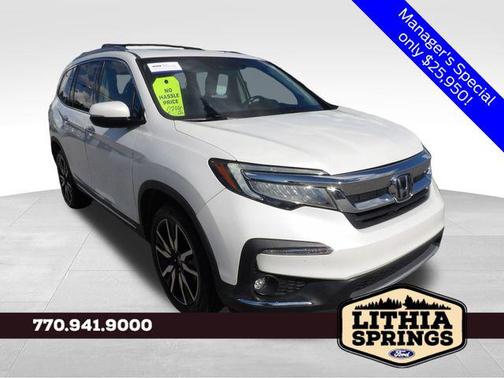 Platinum White Pearl 2020 Honda Pilot AWD Elite