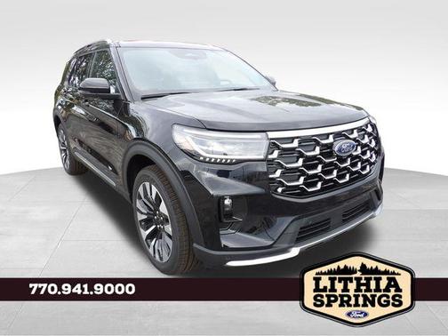 Agate Black Metallic 2026 Ford Explorer Platinum