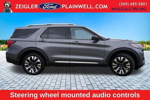 Gray Metallic 2025 Ford Explorer Platinum