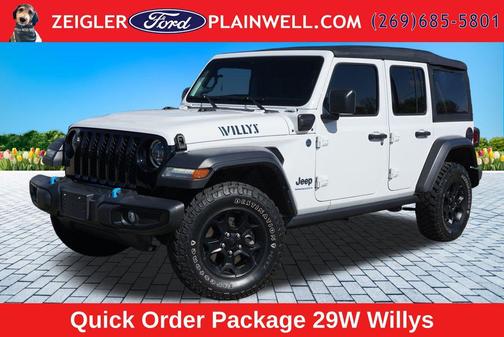Bright White Clearcoat 2023 Jeep Wrangler 4xe Willys