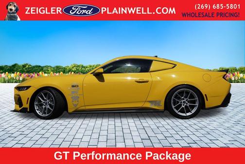 Yellow 2024 Ford Mustang GT