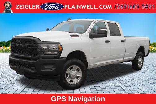 Bright White Clearcoat 2023 RAM 3500 Tradesman Crew Cab 4x4 8' Box