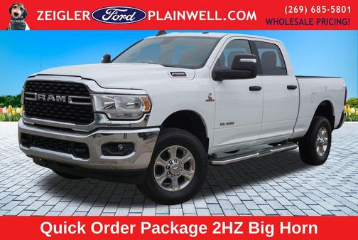 Bright White Clearcoat 2024 RAM 2500 Big Horn Crew Cab 4x4 6'4' Box