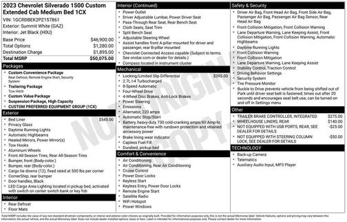 2023 Chevrolet Silverado 1500 Custom