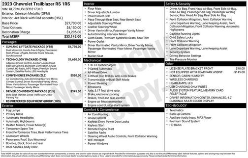 2023 Chevrolet Trailblazer RS