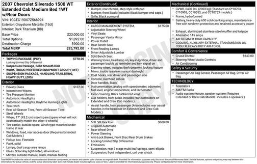 Graystone Metallic 2007 Chevrolet Silverado 1500 Work Truck