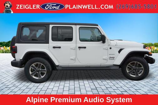 Bright White Clearcoat 2020 Jeep Wrangler Unlimited Sahara